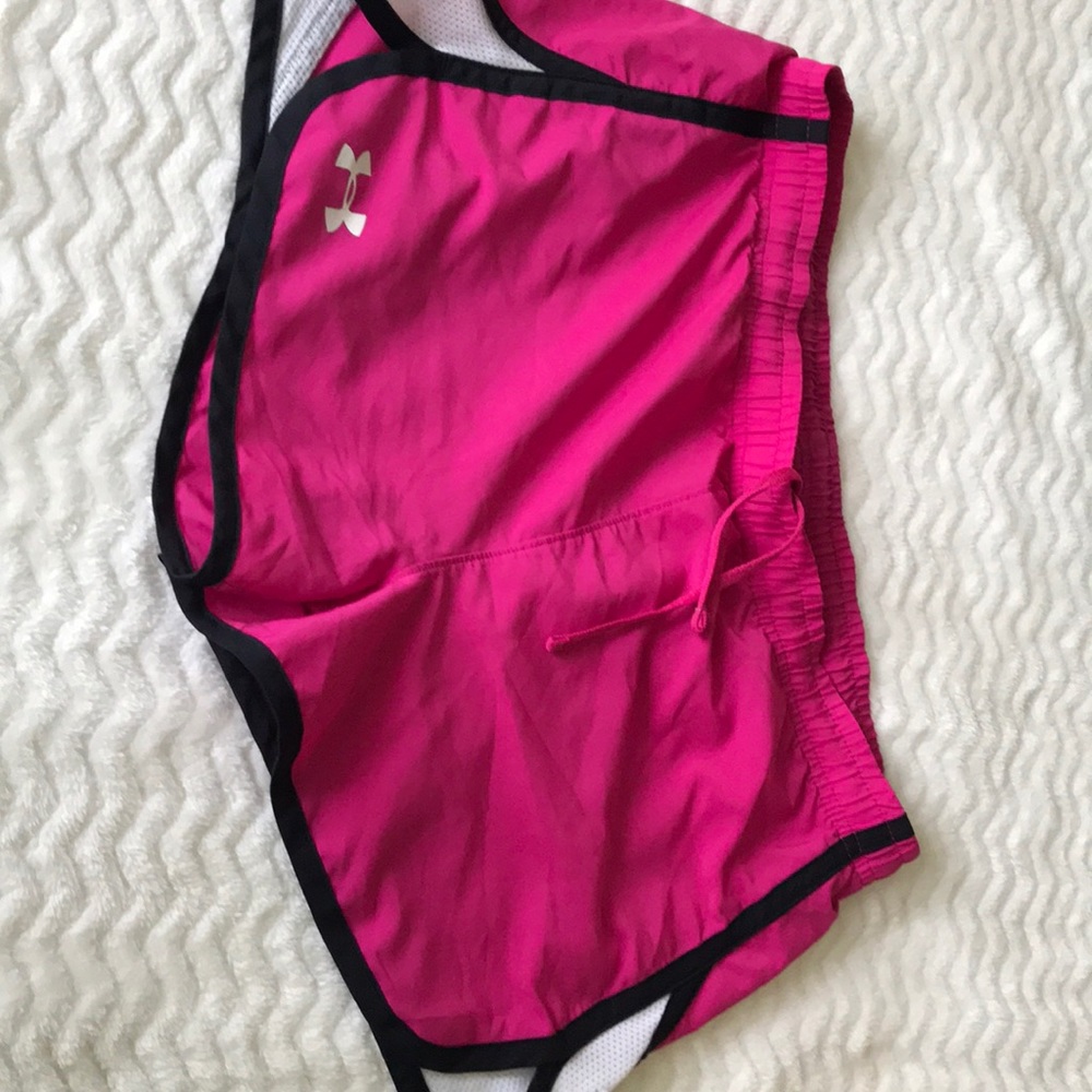 UA pink shorts